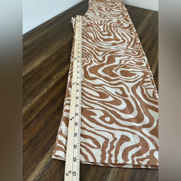 Maeve Linen Collette Swirl Print Linen Pants Size 6 EUC Wide Leg - Picture 3 of 8